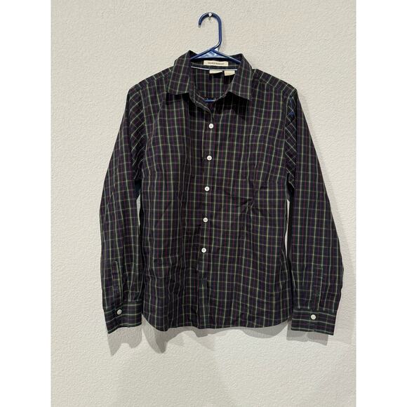 L.L. Bean Men's Size Medium Plaid Button-Down Dress Shirt Multicolor - Picture 1 of 4
